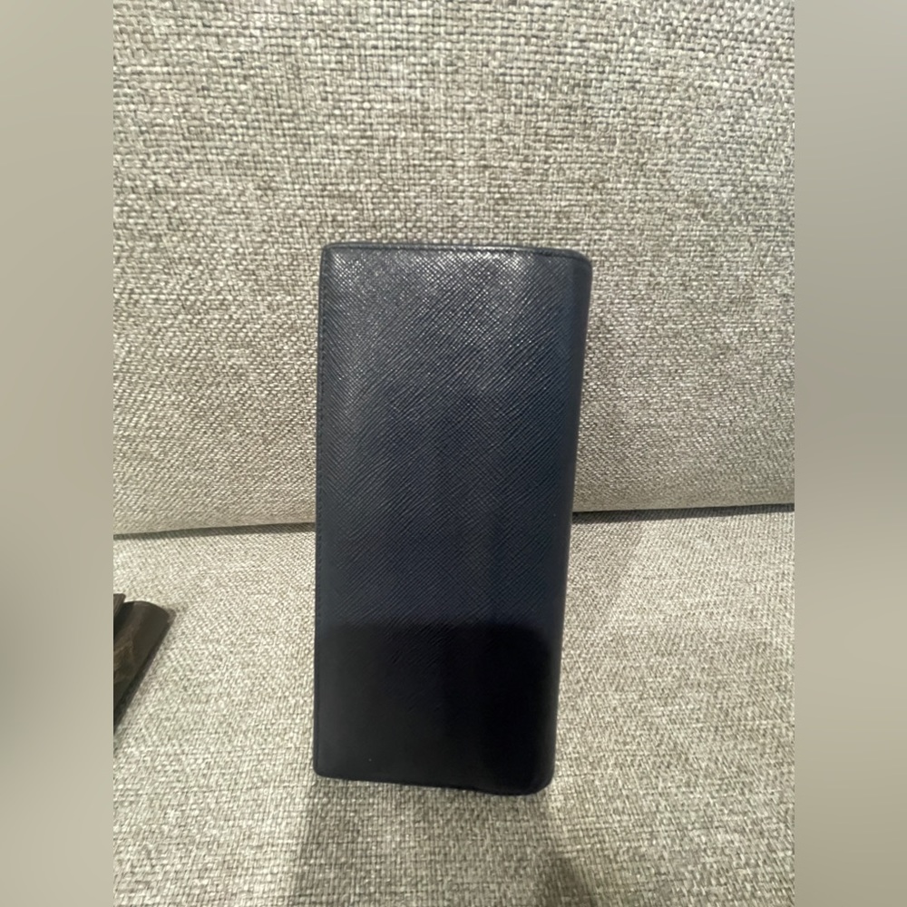 Authentic PRADA Men's Saffiano Leather Bi-Fold Long Wallet- Black - Picture 4 of 14